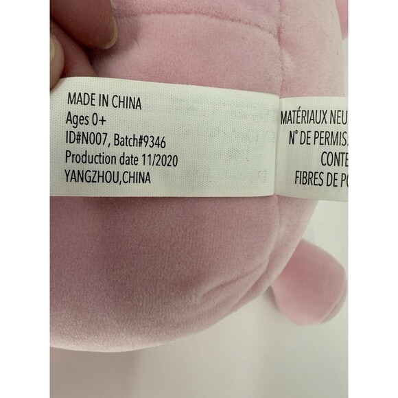 Squismallow Brina the Pink Big Foot Yeti Plush Kelly Toy 12" x 10" x 4" EUC - Picture 12 of 14